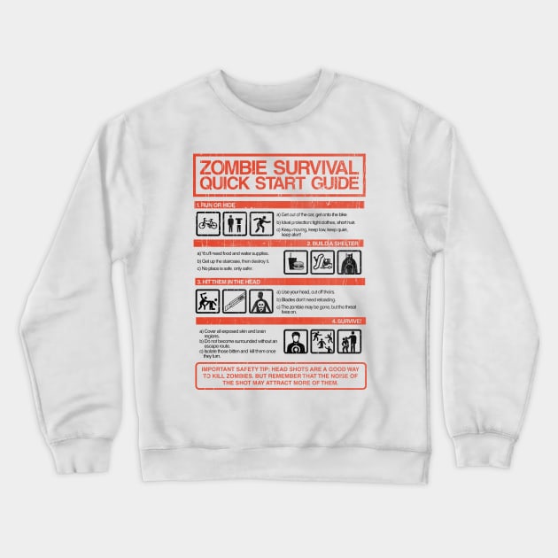 Zombie Survival - Quick Start Guide Crewneck Sweatshirt by Azafran